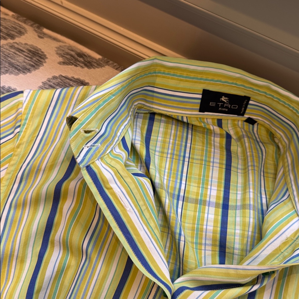 Etro ladies green and blue shirt in like-new condition size 46 - Picture 10 of 10
